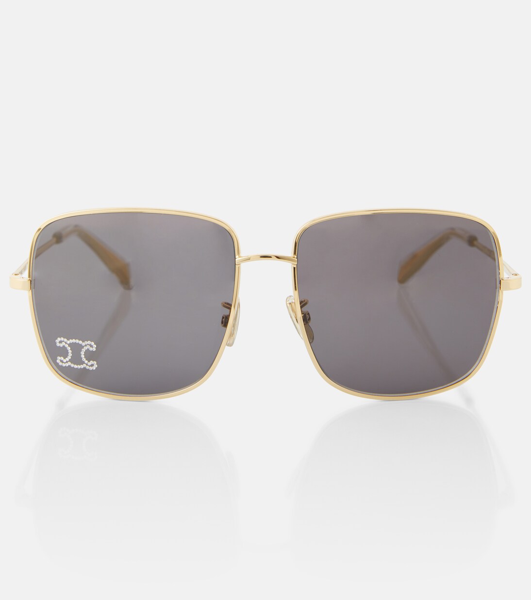 Triomphe Rhinestone 01 oversized sunglasses | Celine Eyewear