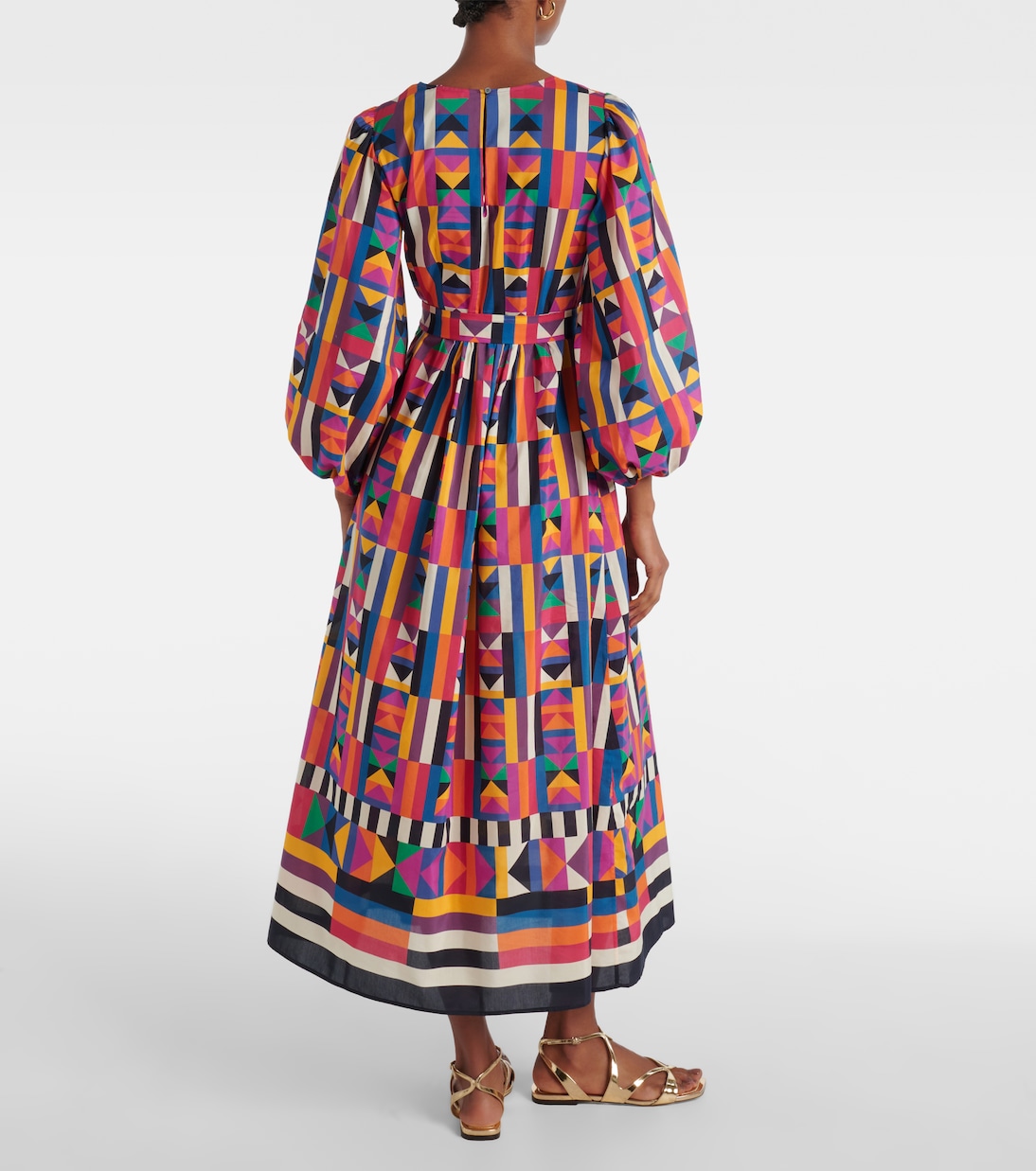 Midikleid Multiple aus Baumwolle und Seide | Eres