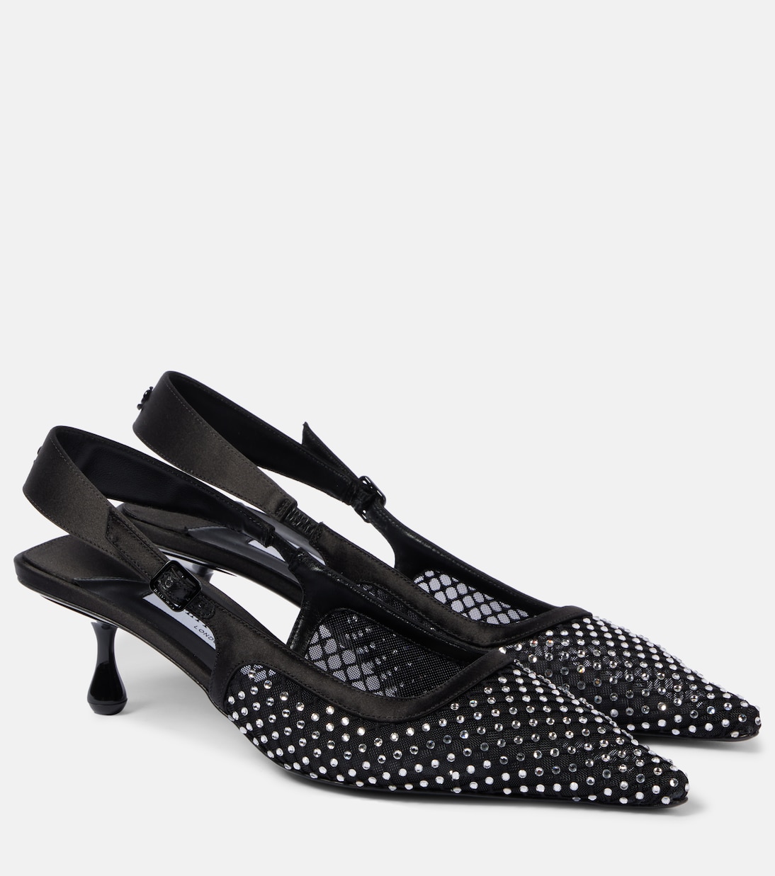 Slingback-Pumps Amel 50 aus Mesh mit Kristallen | Jimmy Choo