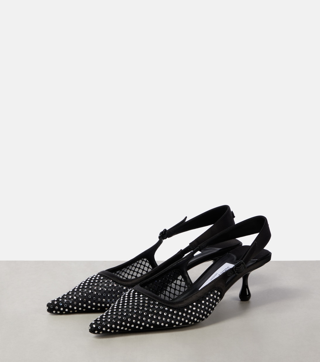 Slingback-Pumps Amel 50 aus Mesh mit Kristallen | Jimmy Choo