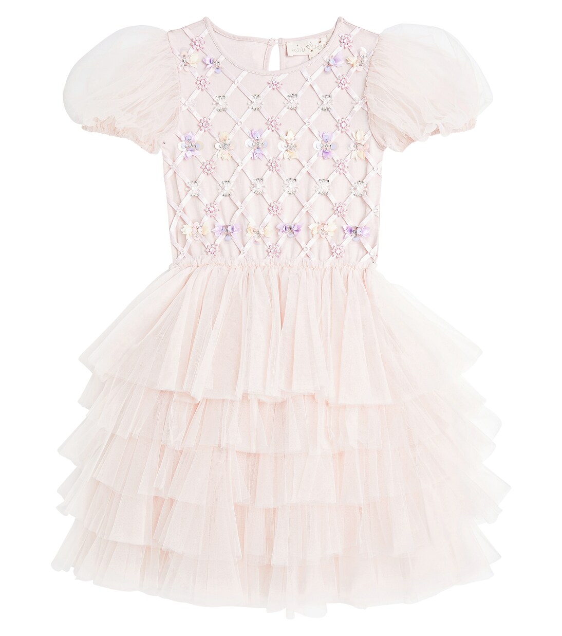 Floral Lattice embellished tulle dress | Tutu Du Monde