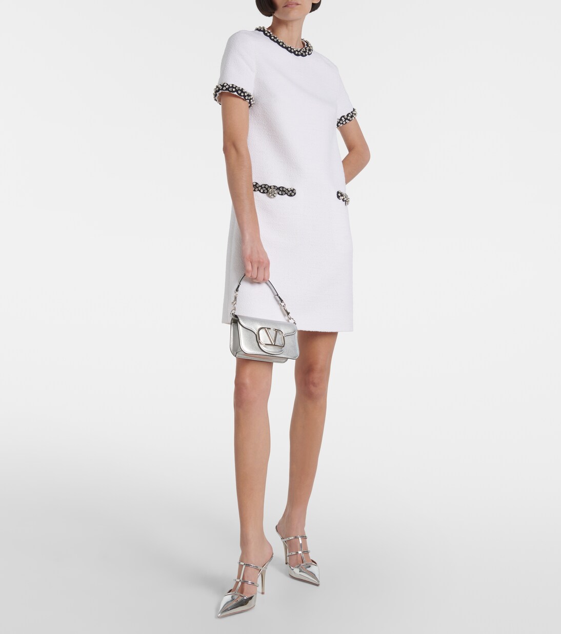 Robe en tweed à ornements | Valentino