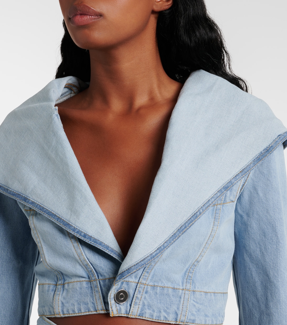 Cropped denim jacket | Alaïa