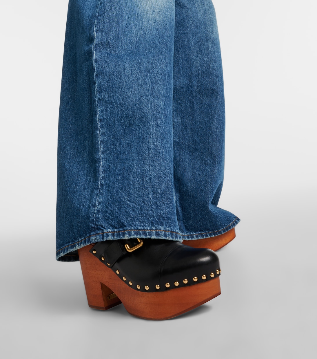 Jeans anchos de tiro alto | Chloé