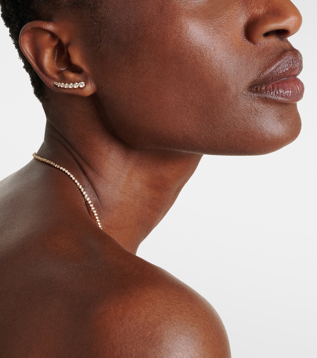 Boucle d'oreille unique Croissant De Lune en or 18 ct | Sophie Bille Brahe