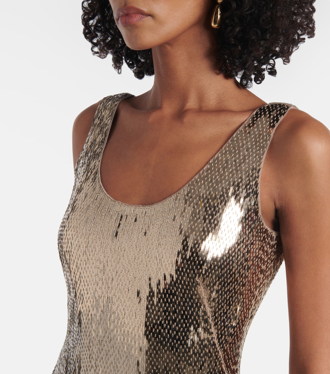 Midikleid Dolley aus Seide mit Pailletten | Ralph Lauren Collection