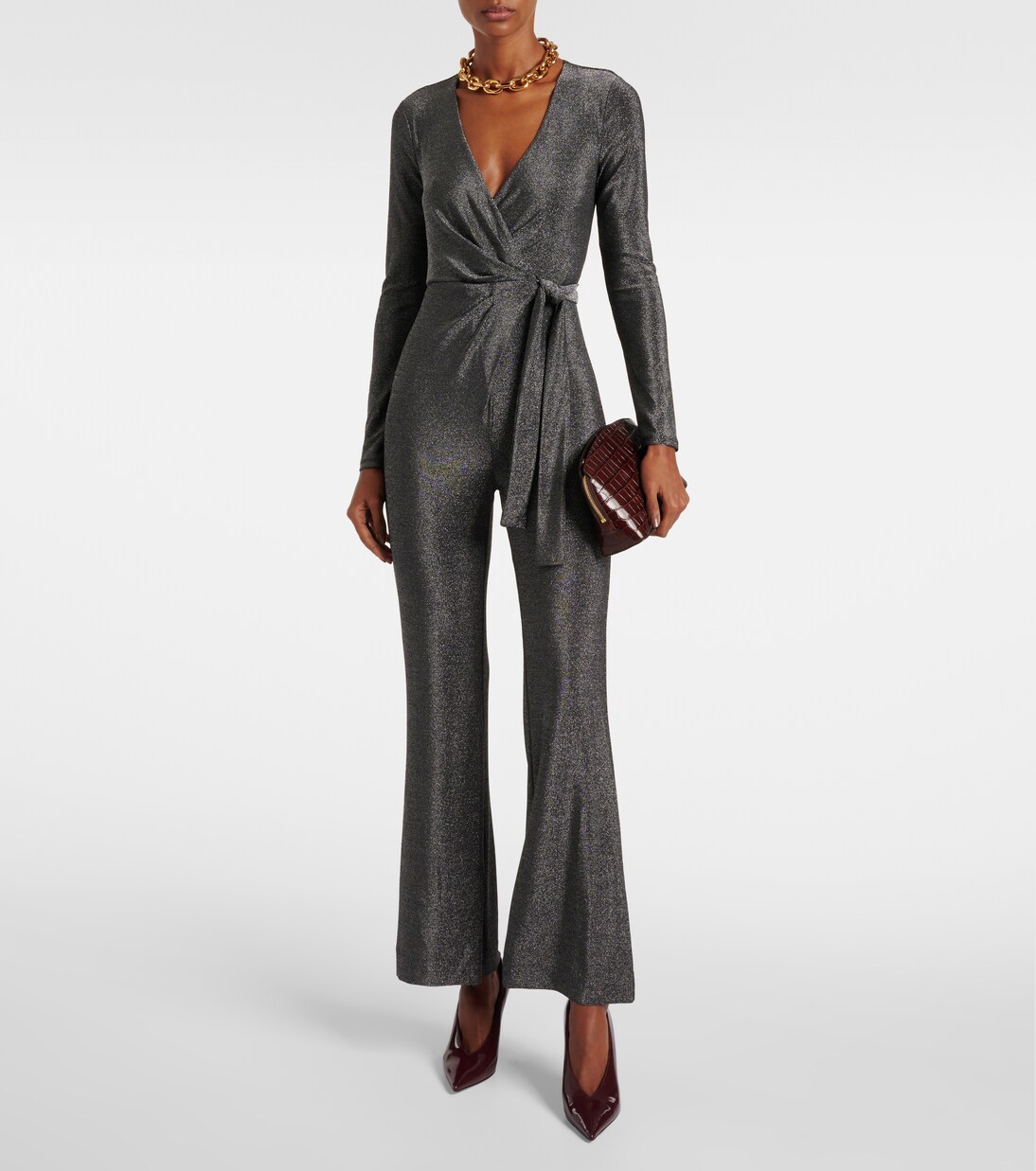 Jumpsuit Cosima Two con lamé | Diane von Furstenberg