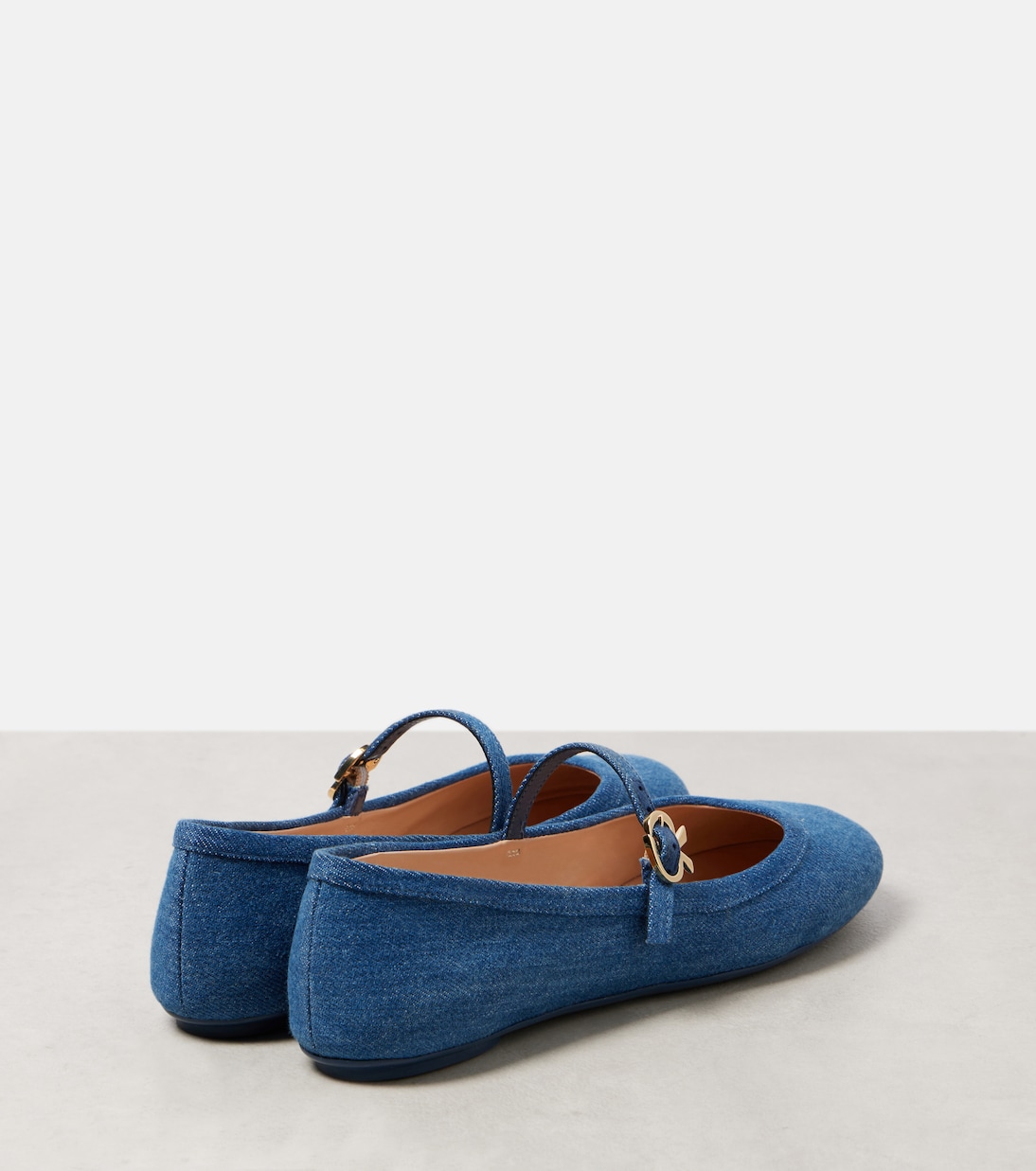 Carla denim Mary Jane flats | Gianvito Rossi