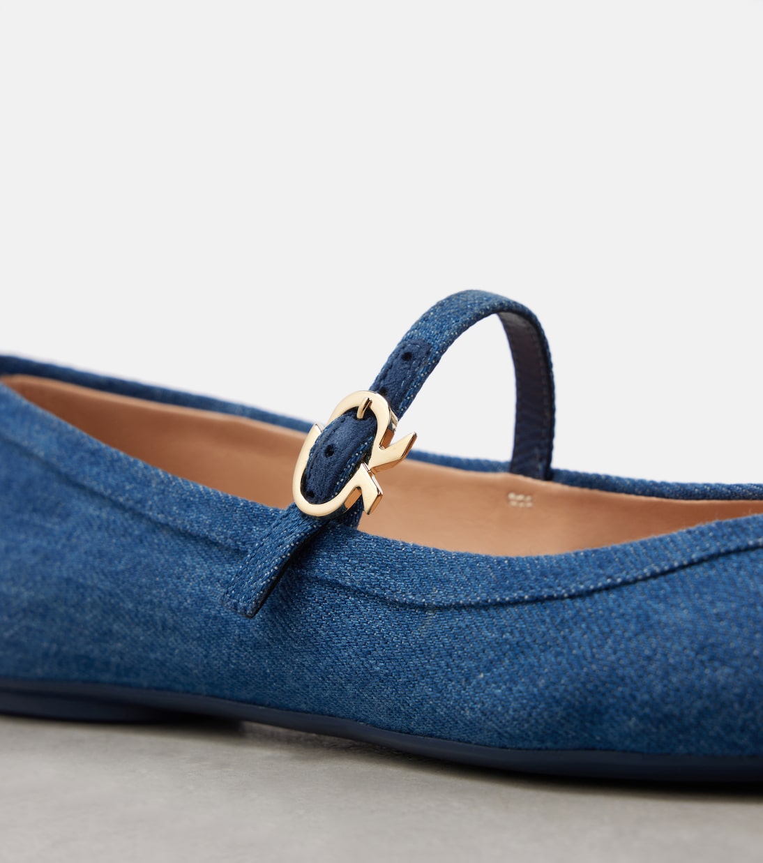 Carla denim Mary Jane flats | Gianvito Rossi