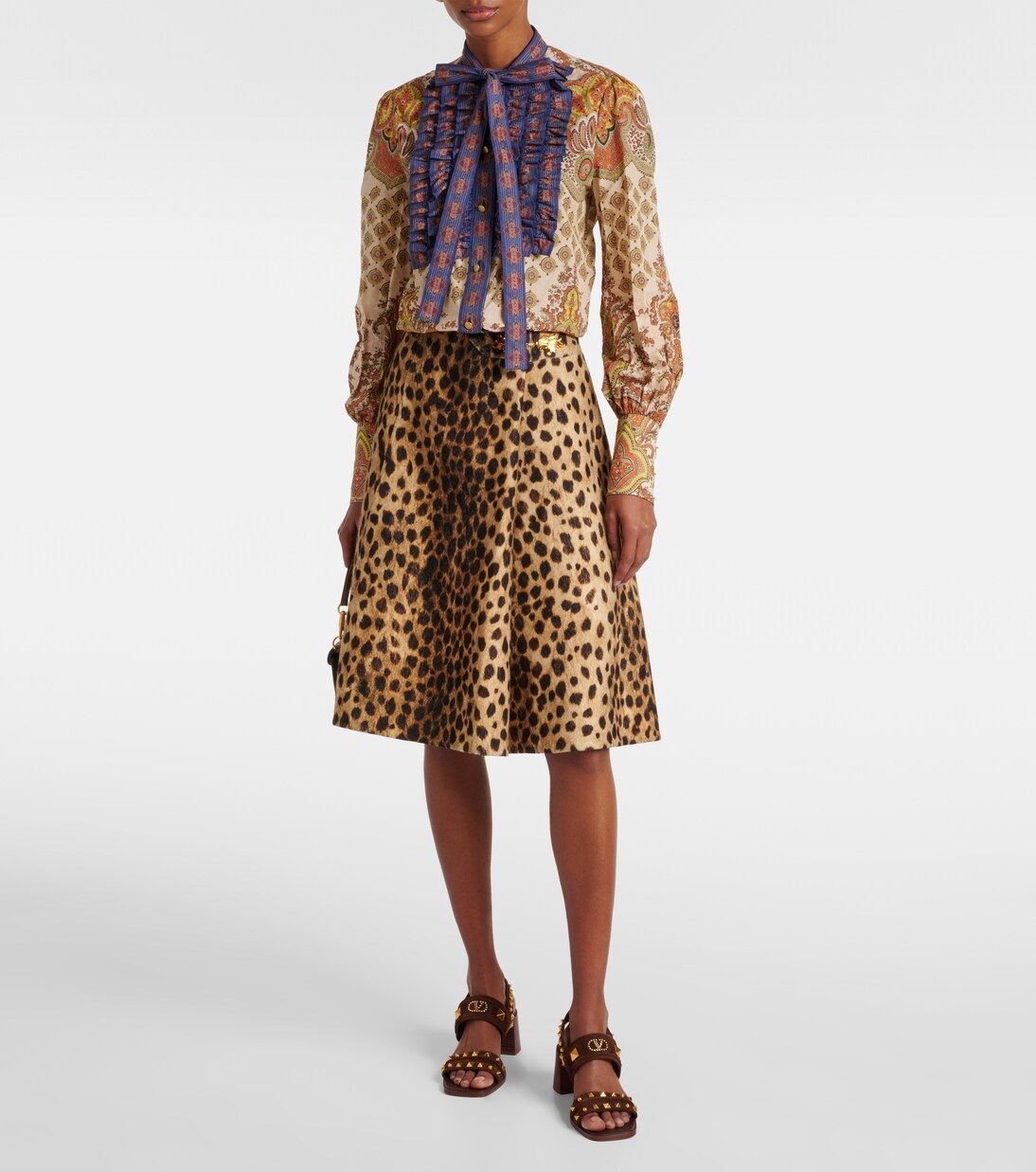 Plaster Caster Rockstud suede sandals | Valentino Garavani