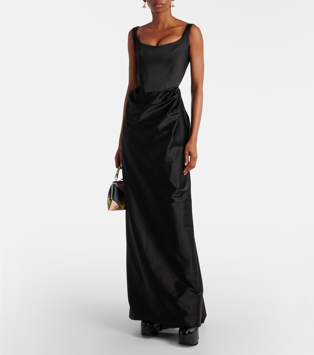 Camille draped crêpe satin bustier gown | Vivienne Westwood