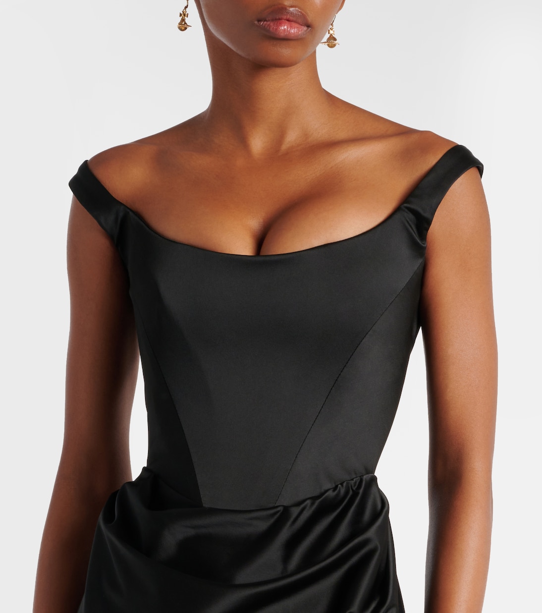 Camille draped crêpe satin bustier gown | Vivienne Westwood