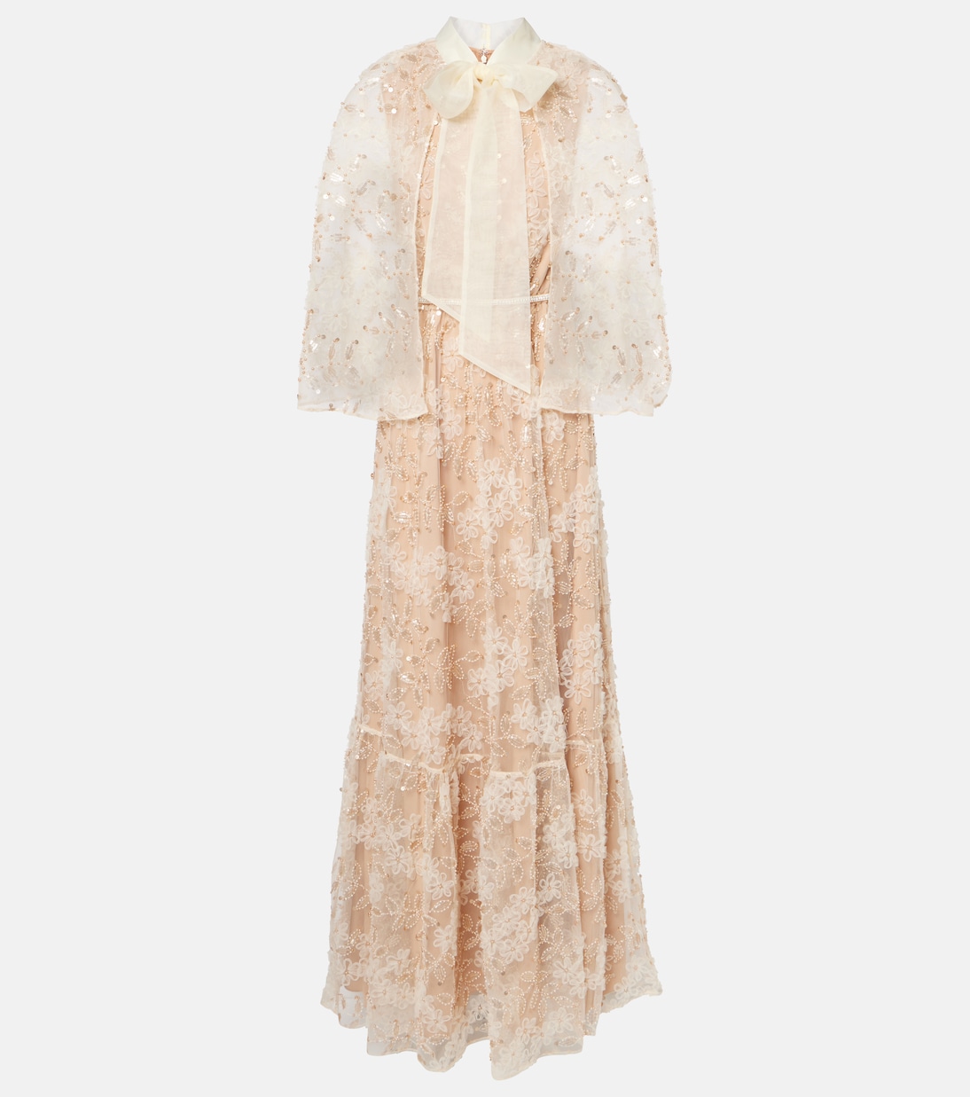 Abito lungo con ricamo | Self-Portrait