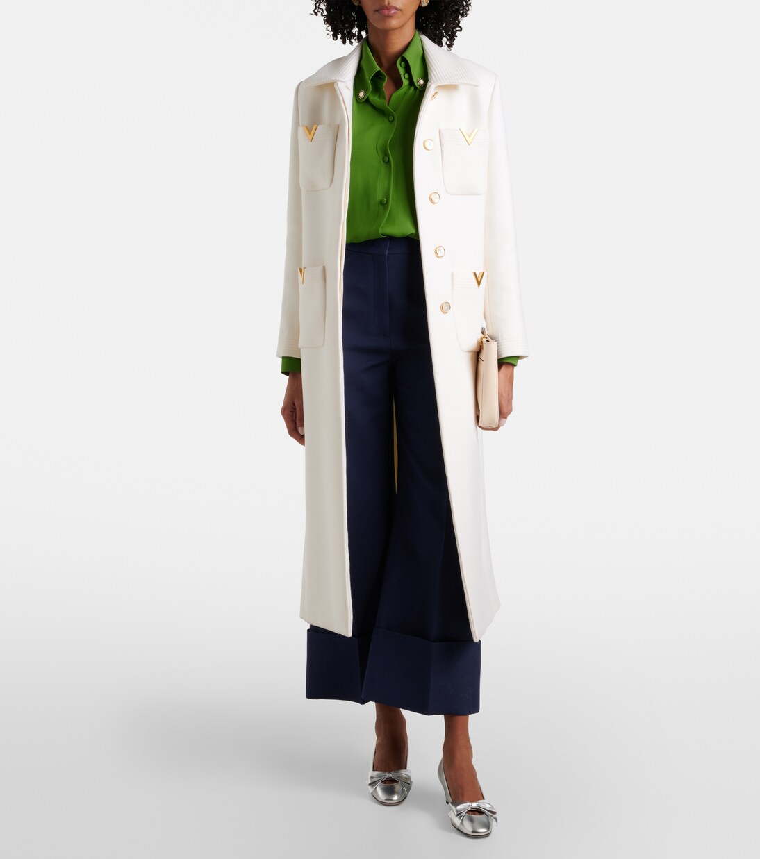 Pantalon ample en Crepe Couture | Valentino