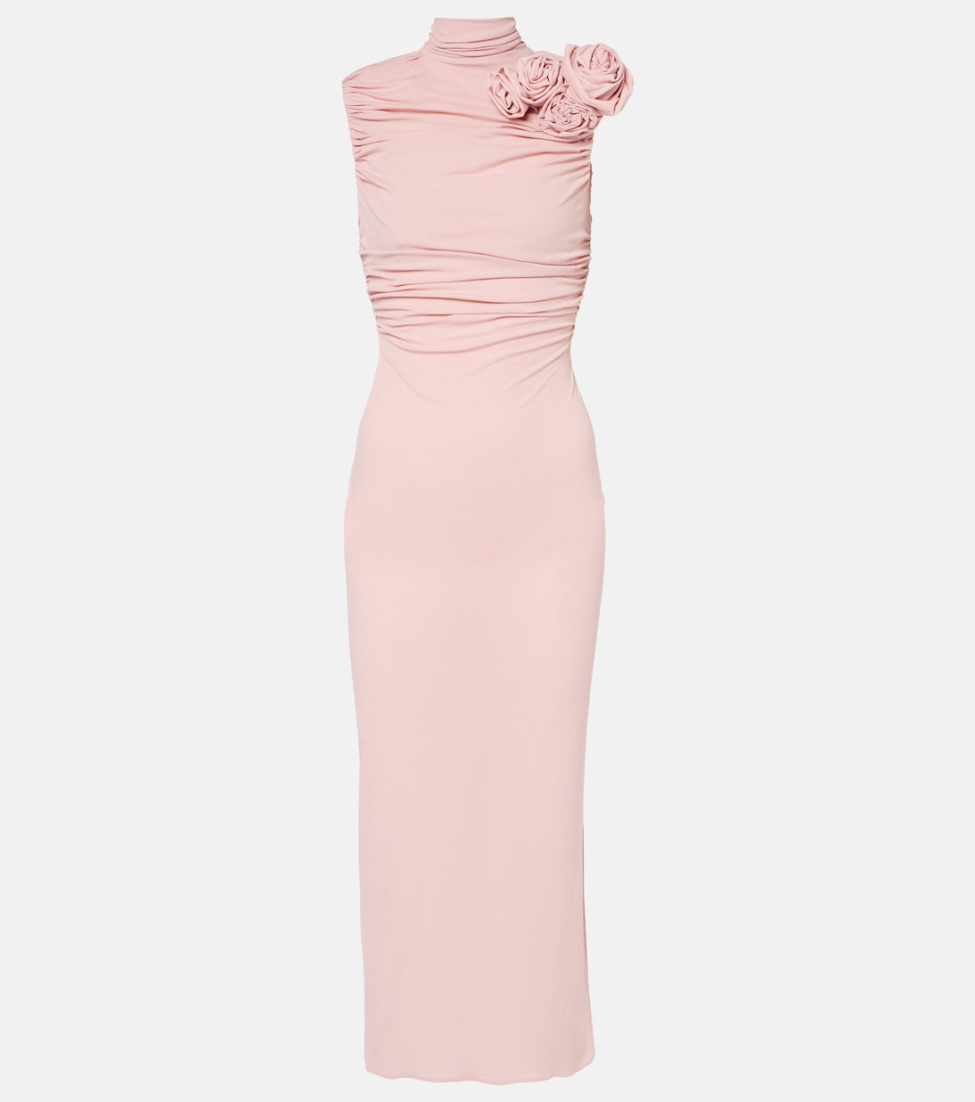 Ruched silk-blend midi dress | Magda Butrym