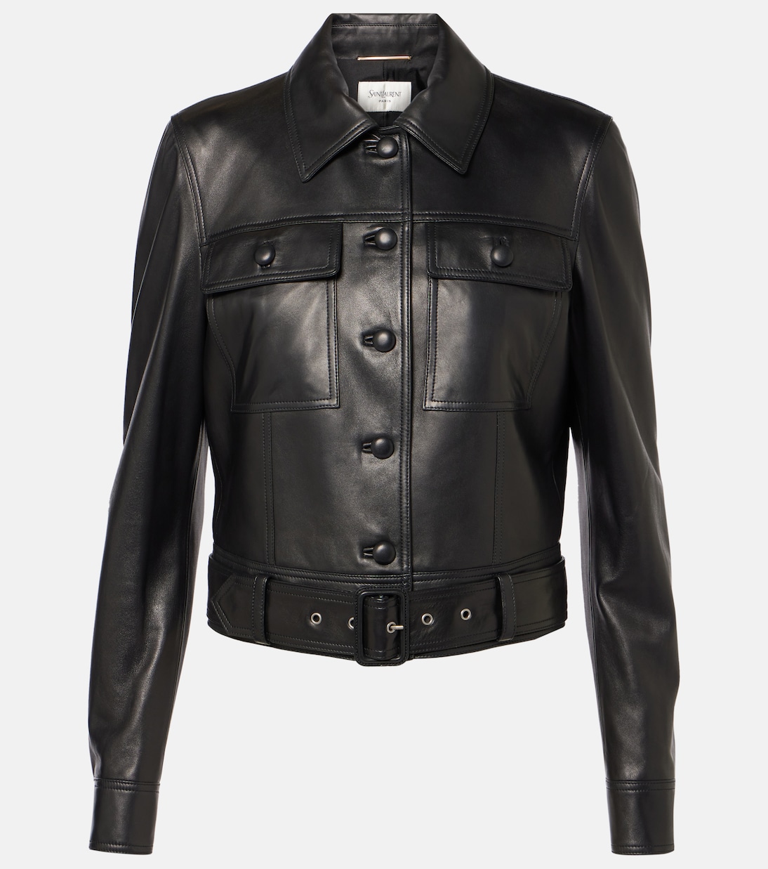 Cropped-Lederjacke | Saint Laurent