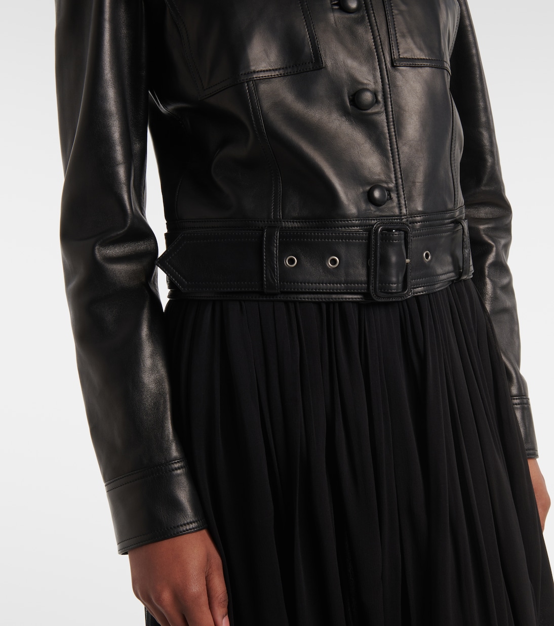 Cropped-Lederjacke | Saint Laurent