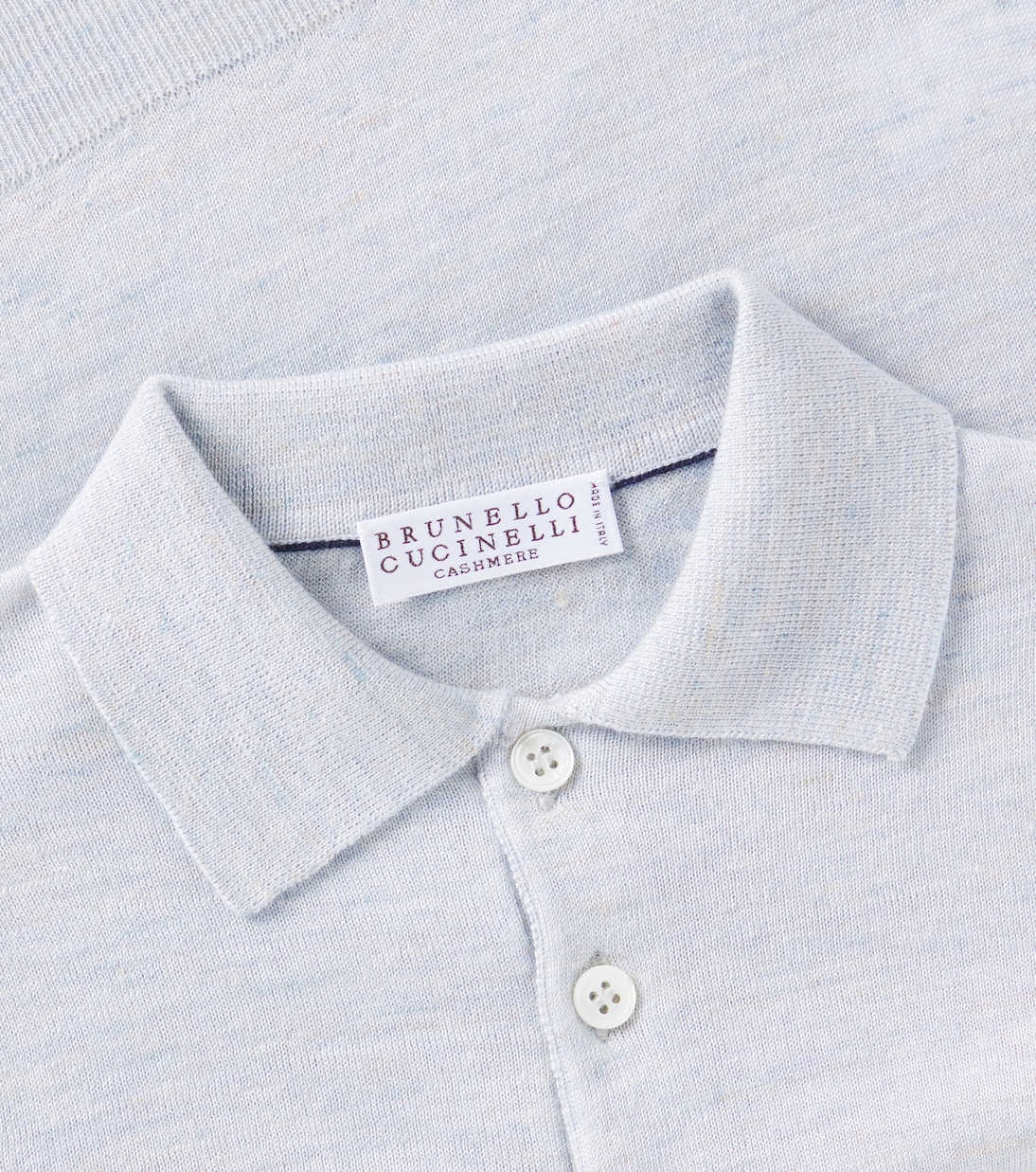 Cashmere, silk, and linen polo sweater | Brunello Cucinelli Kids