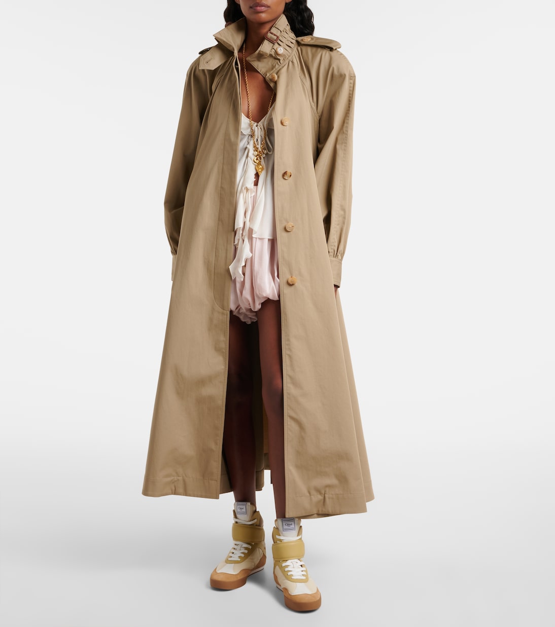 Cotton gabardine trench coat | Chloé