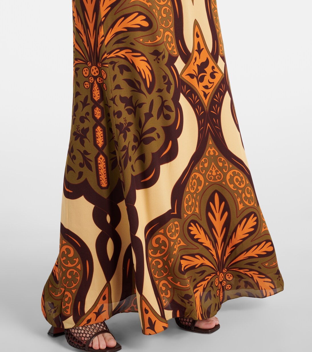 Robe longue imprimée en soie | Johanna Ortiz