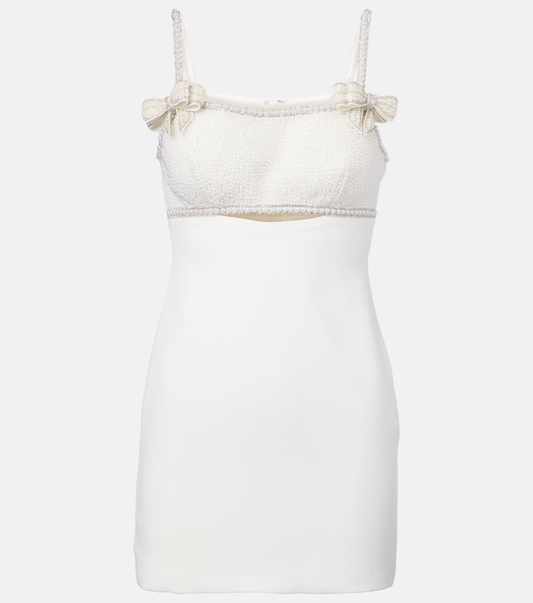 Minikleid aus Crêpe mit Zierperlen | Self-Portrait