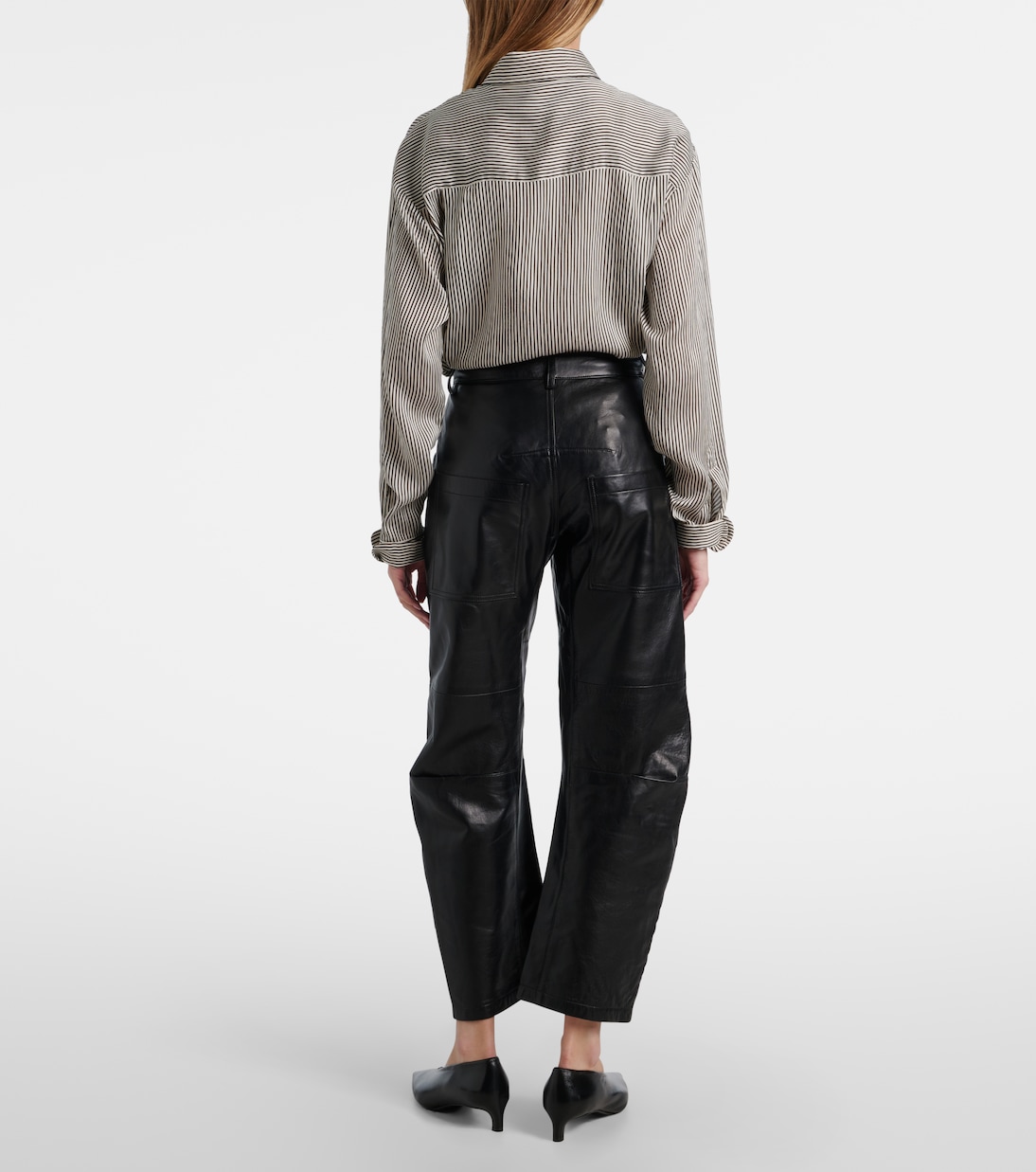 Pantalones barrel Shon de piel | Nili Lotan