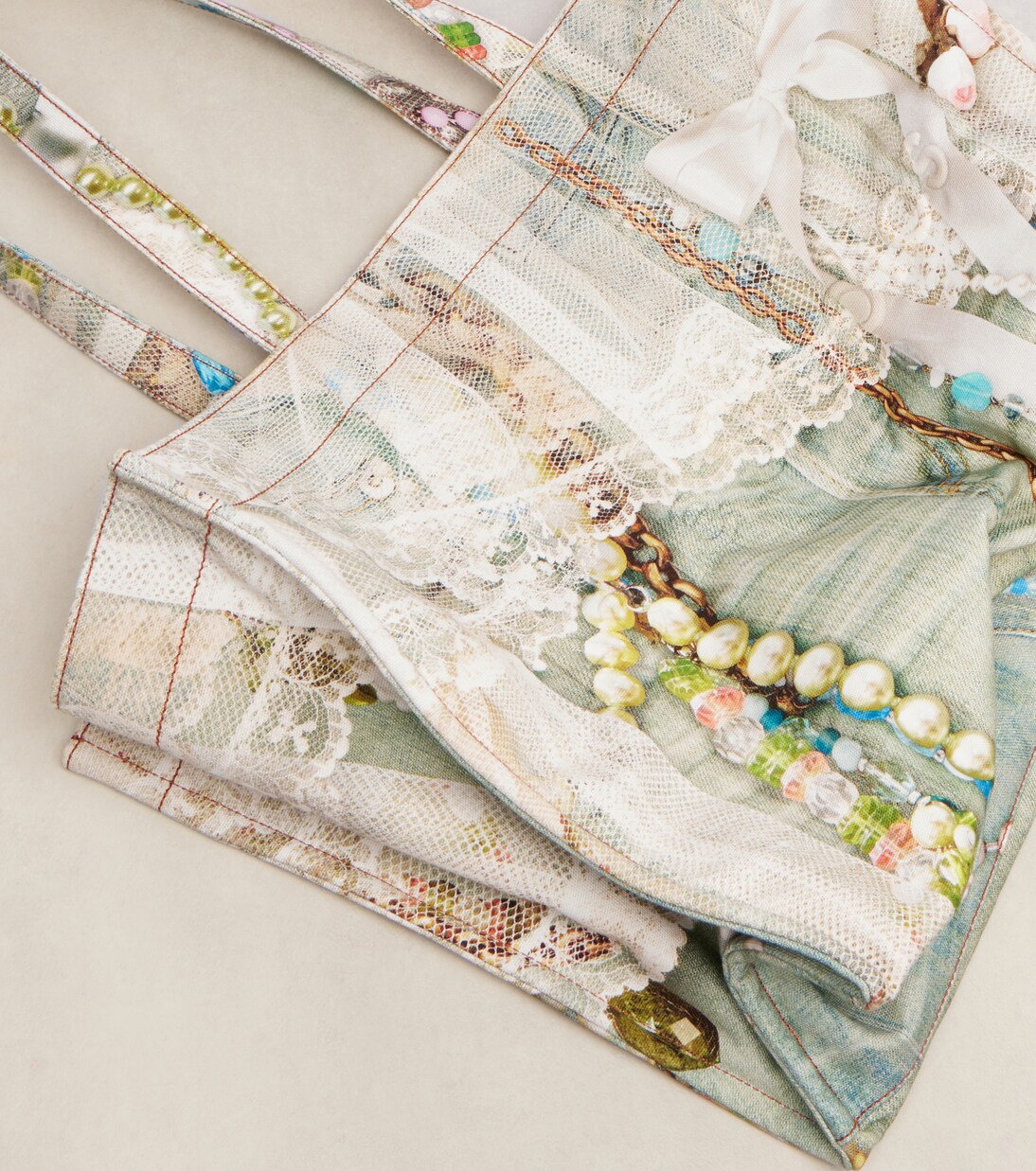 Logo trompe l'oeil canvas tote bag | Acne Studios