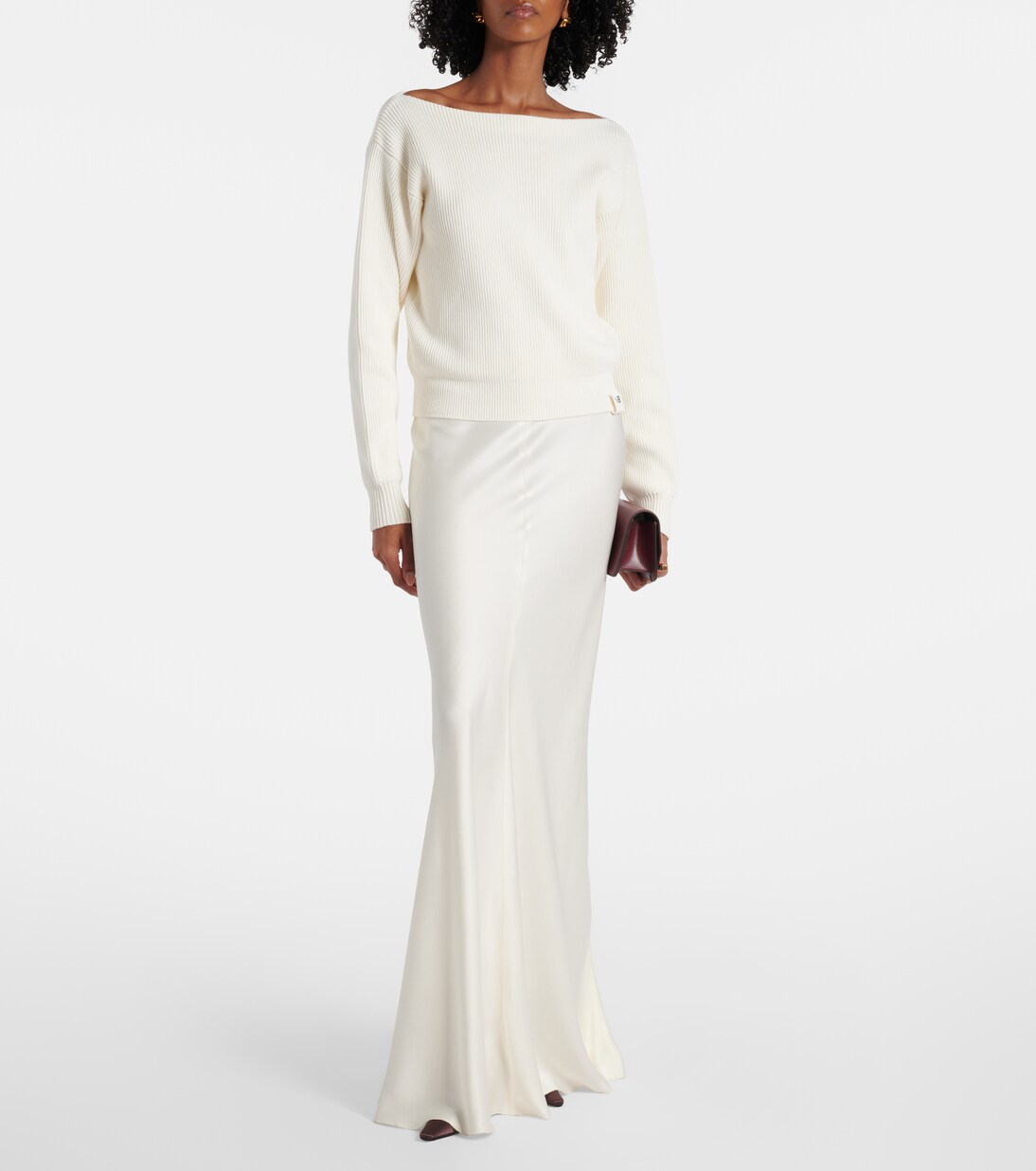 Cotton and silk-blend sweater | Victoria Beckham