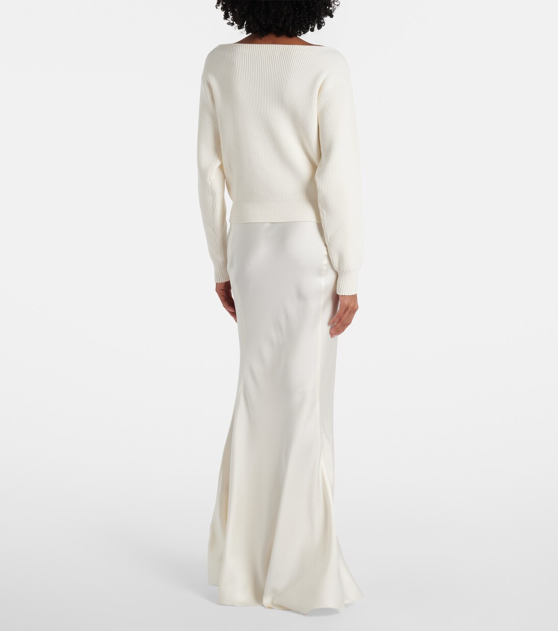 Cotton and silk-blend sweater | Victoria Beckham