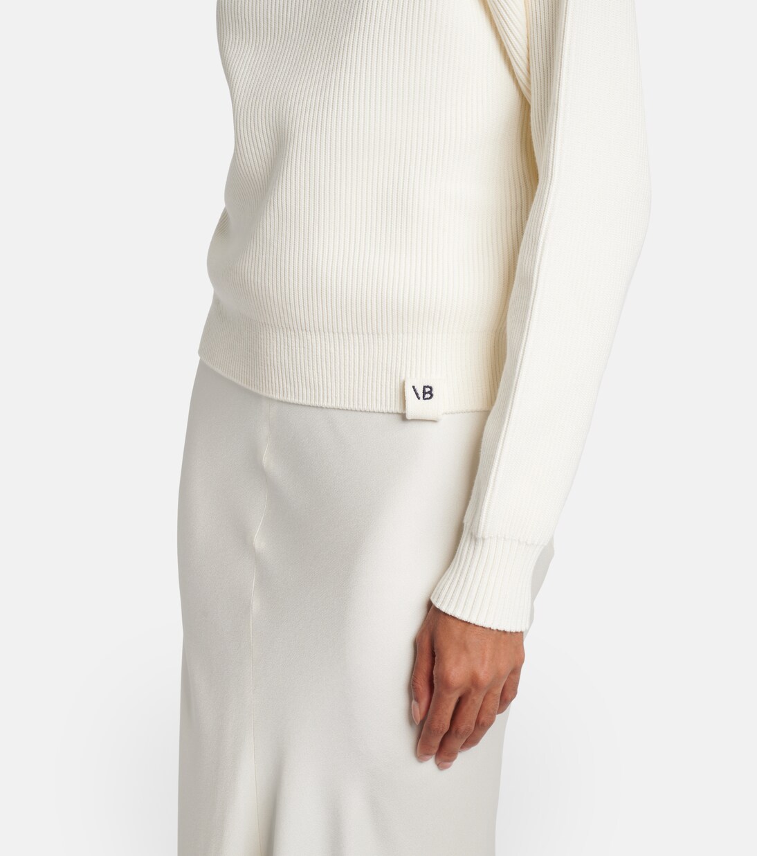 Cotton and silk-blend sweater | Victoria Beckham