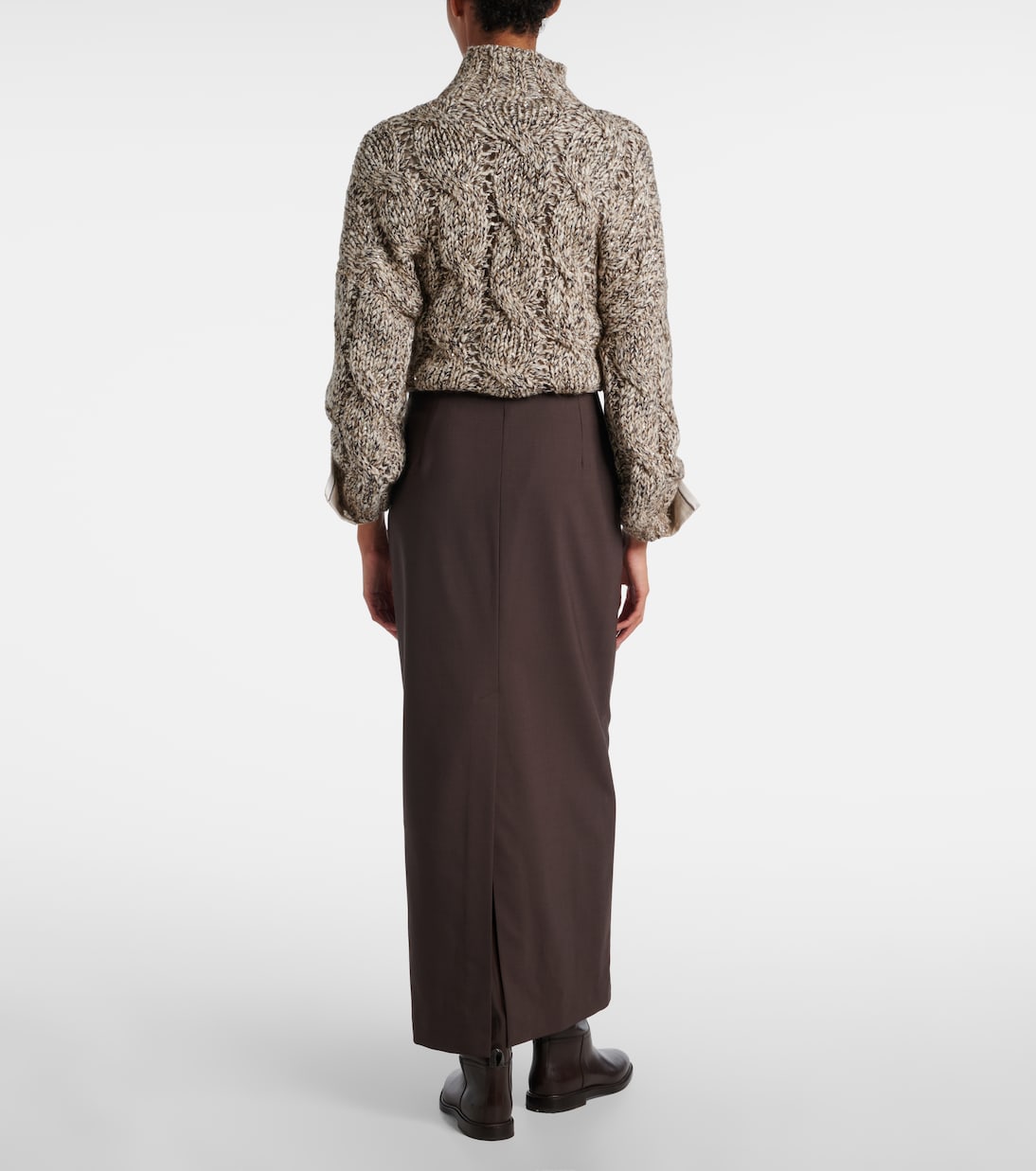 Wool-blend maxi skirt | Brunello Cucinelli