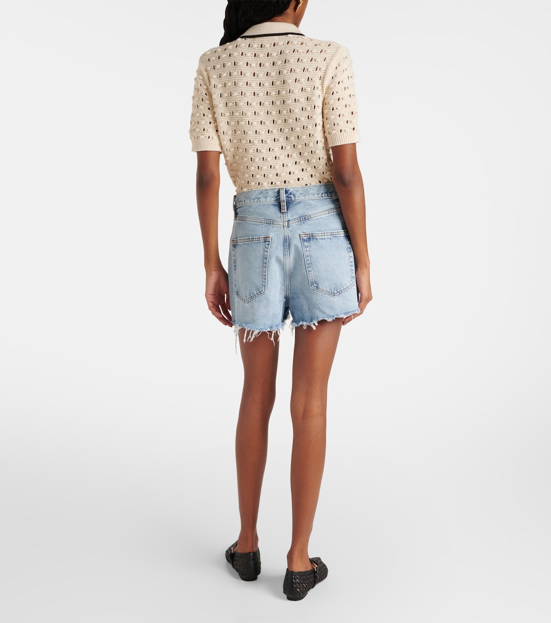 Dare high-rise denim shorts | Frame