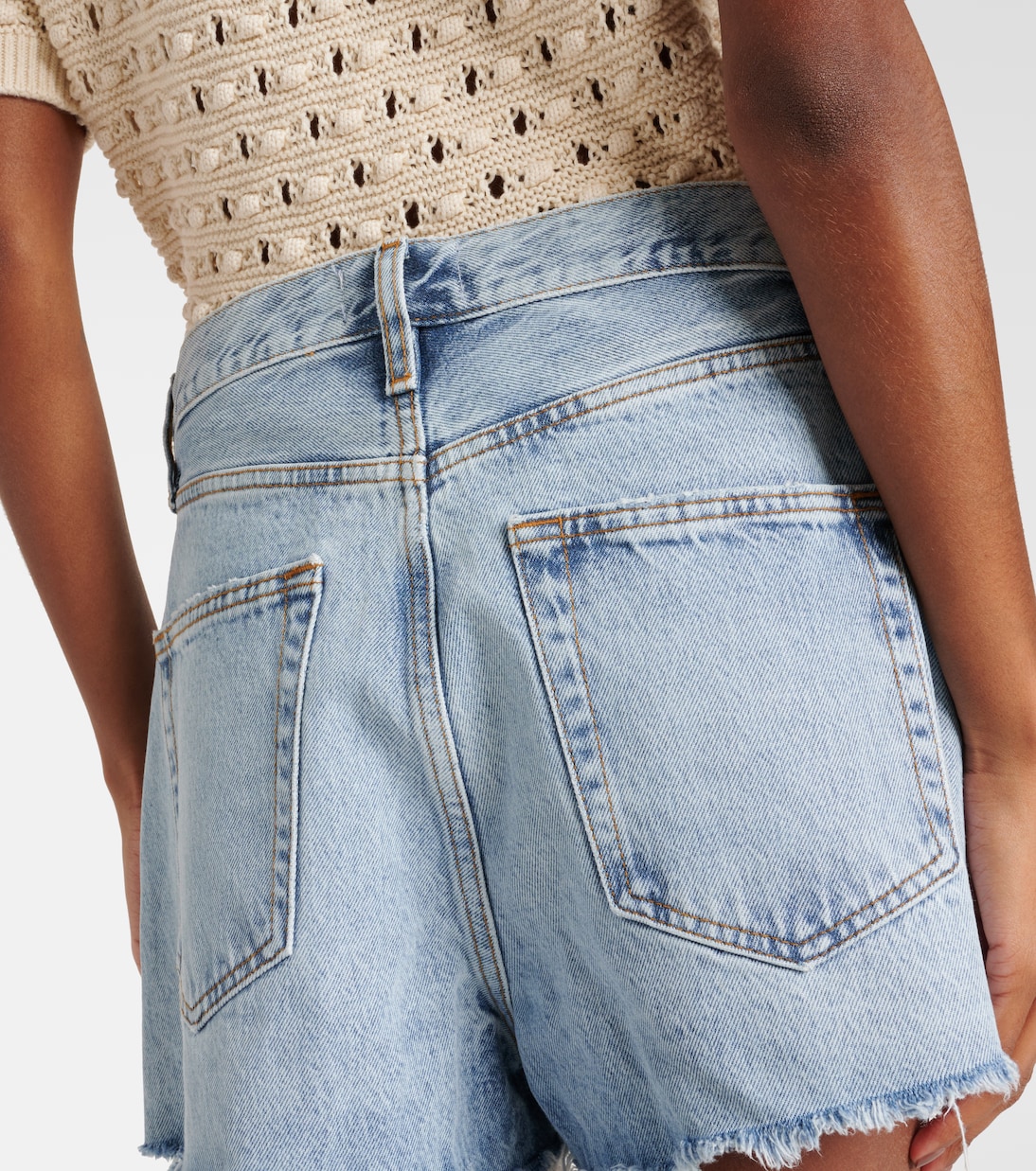 Dare high-rise denim shorts | Frame