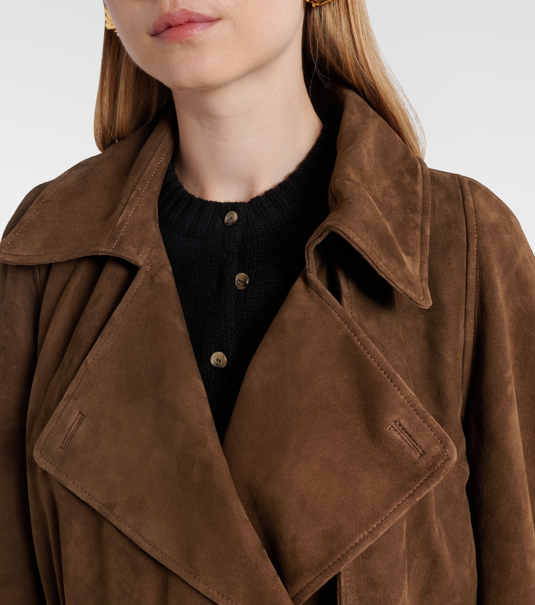 Cropped-Jacke Hatti aus Veloursleder | Nour Hammour