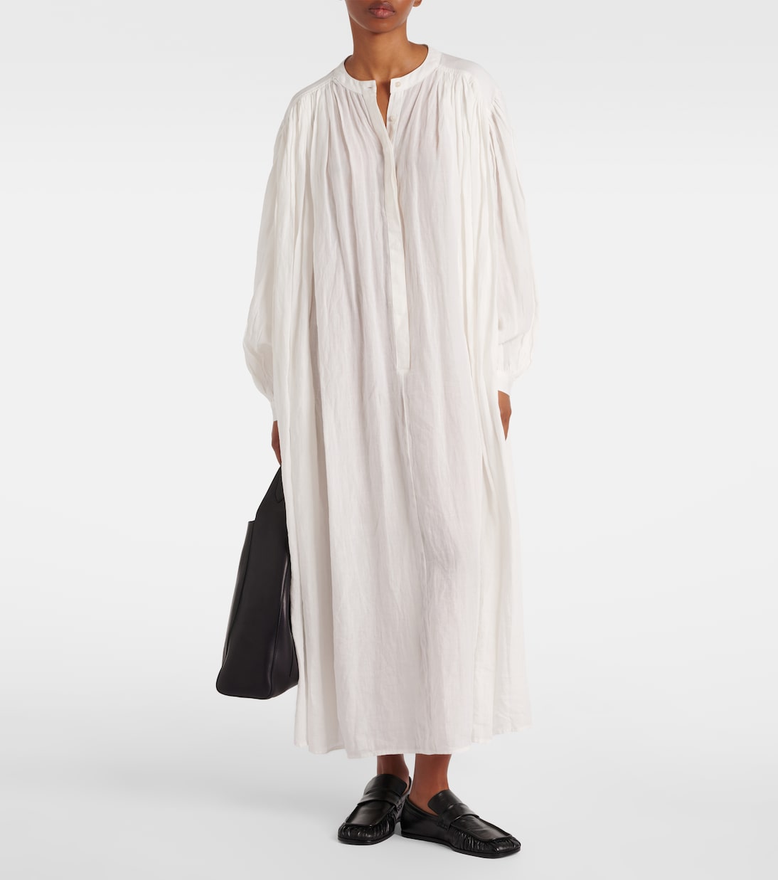 Oversized ramie maxi dress | Róhe