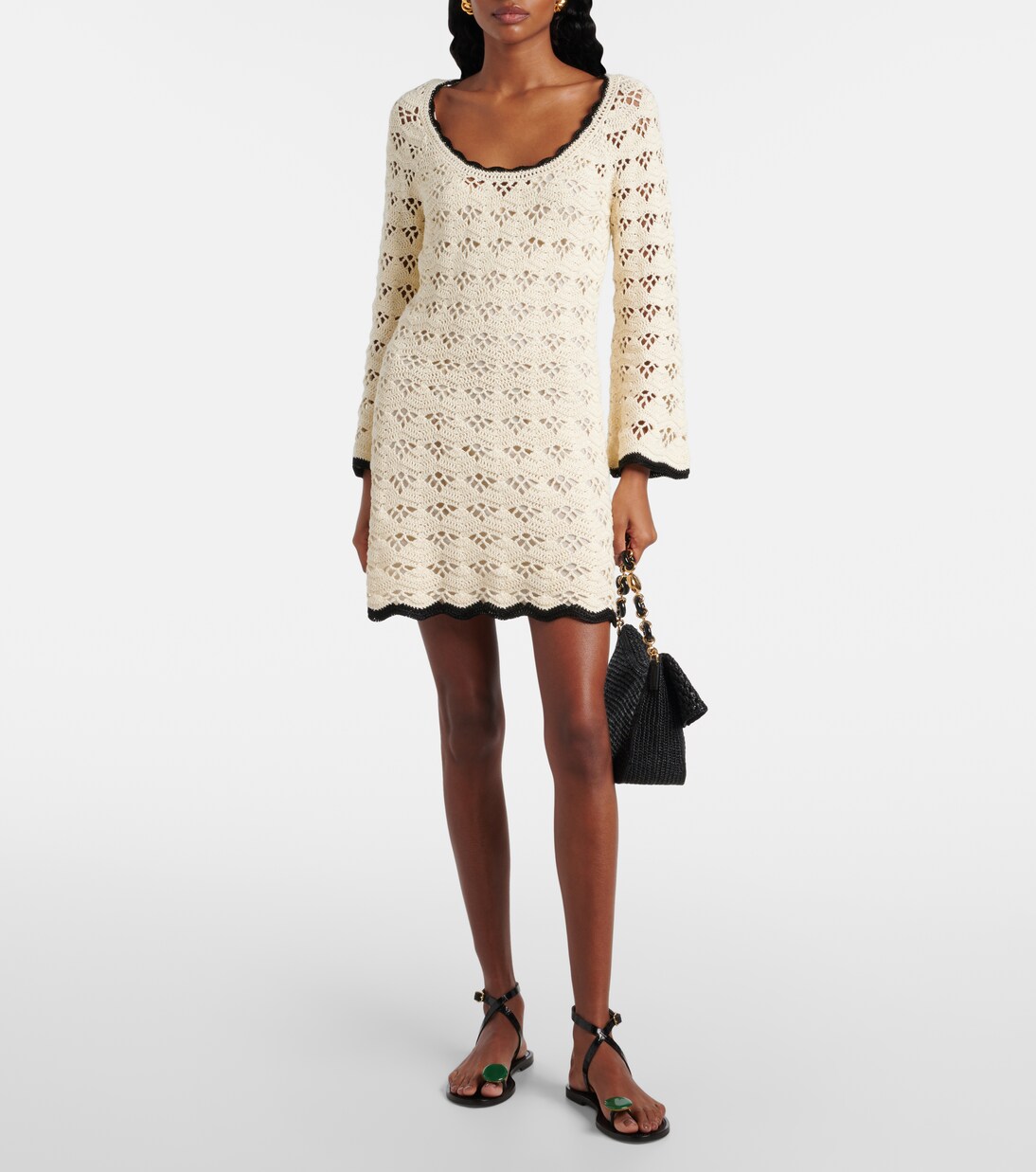 Rhiannon pointelle cotton minidress | Zimmermann