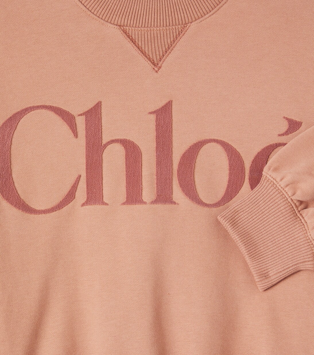 Logo cotton fleece sweatshirt | Chloé Kids