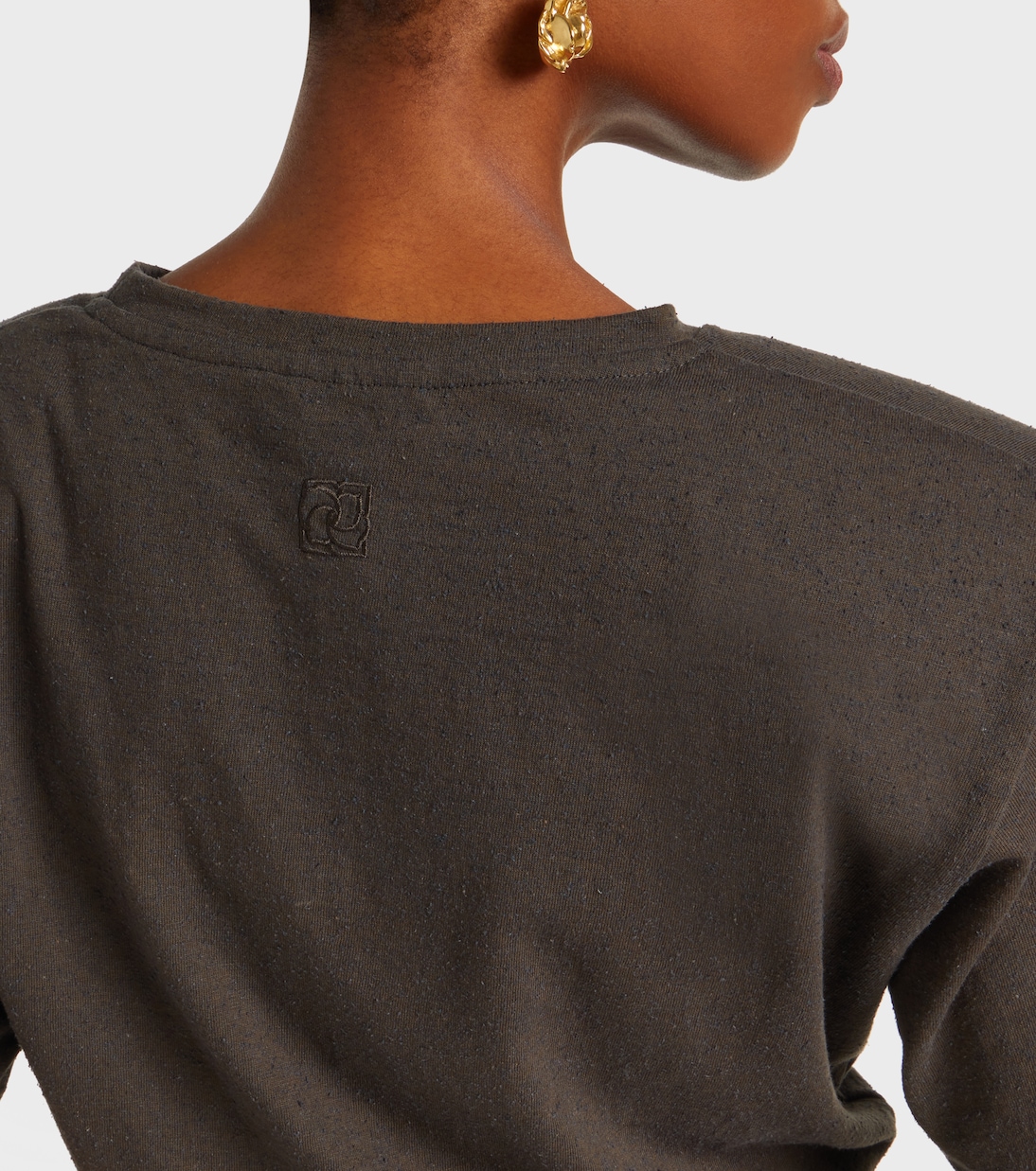 Gathered cotton and silk T-shirt | Magda Butrym