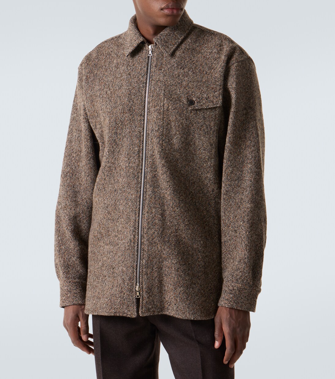 Hemdjacke aus Tweed | Dries Van Noten
