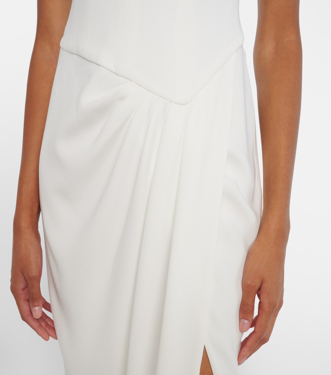 Bridal Off-Shoulder-Robe aus Crêpe | Alex Perry