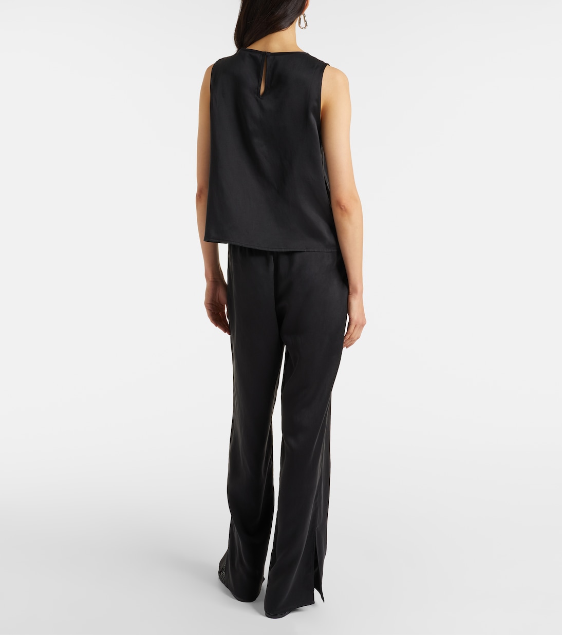 Loreto silk charmeuse wide-leg pants | Asceno