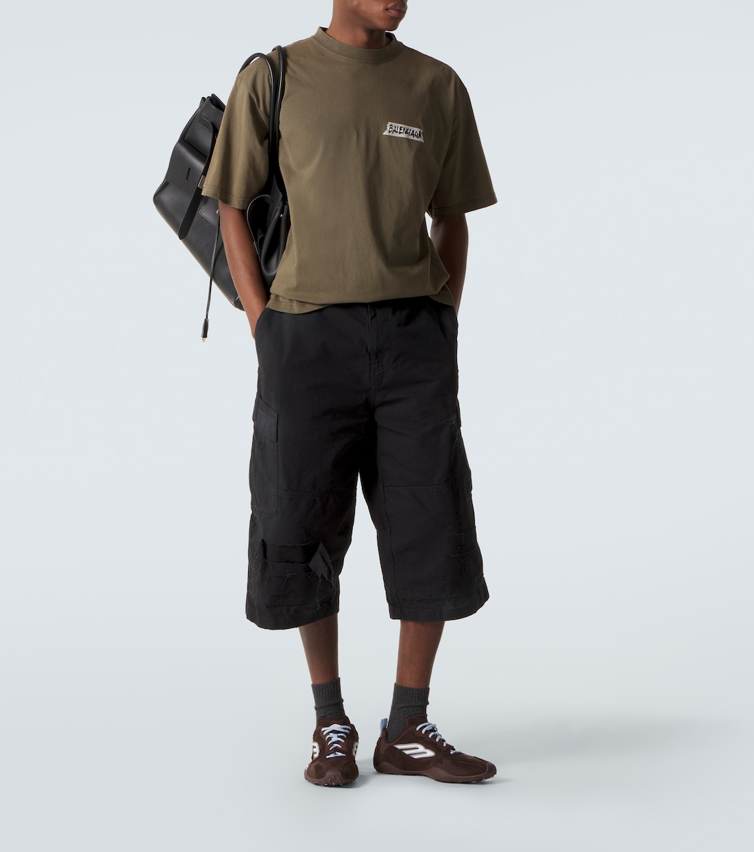 Monday Ultra corduroy-trimmed sneakers | Balenciaga