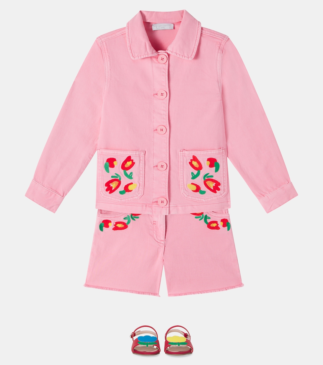 Floral-appliqué sandals | Stella McCartney Kids