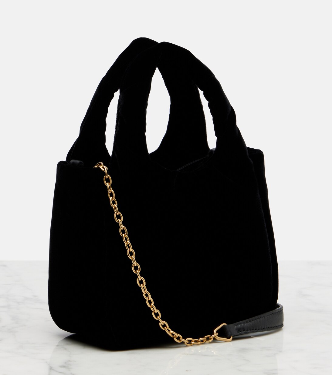 Mini velvet top-handle bag | Prada