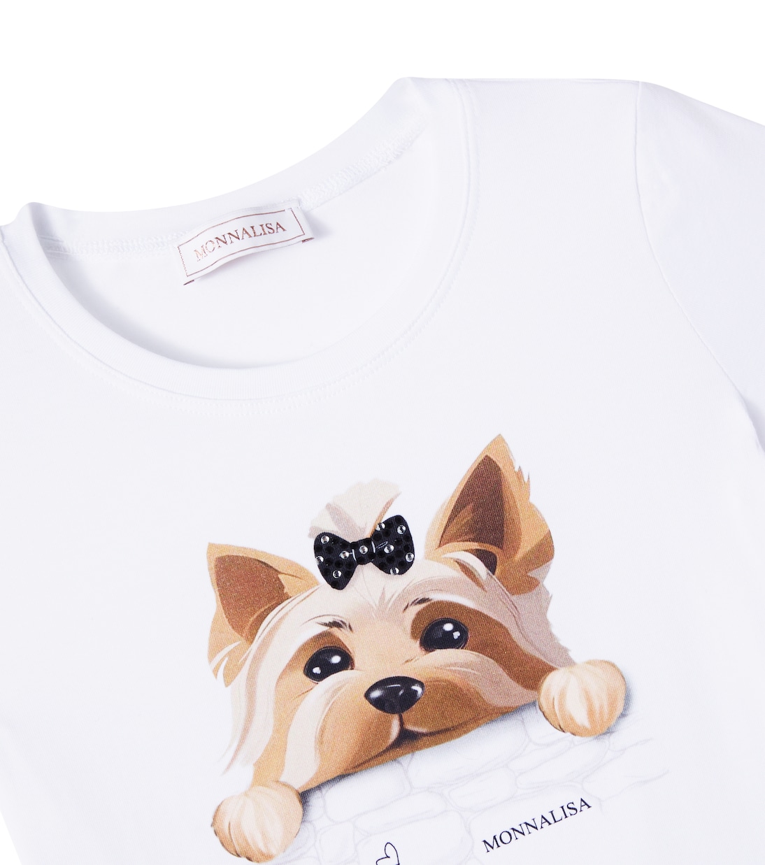 Printed cotton-blend jersey T-shirt | Monnalisa