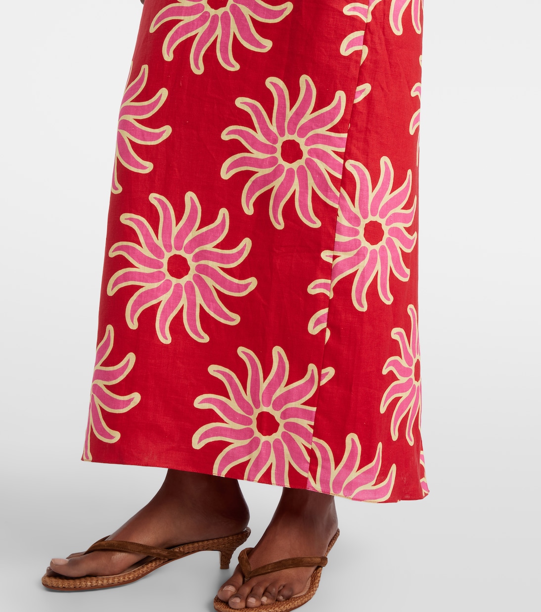 Bedrucktes Maxikleid Dasha aus Leinen | Cala de la Cruz