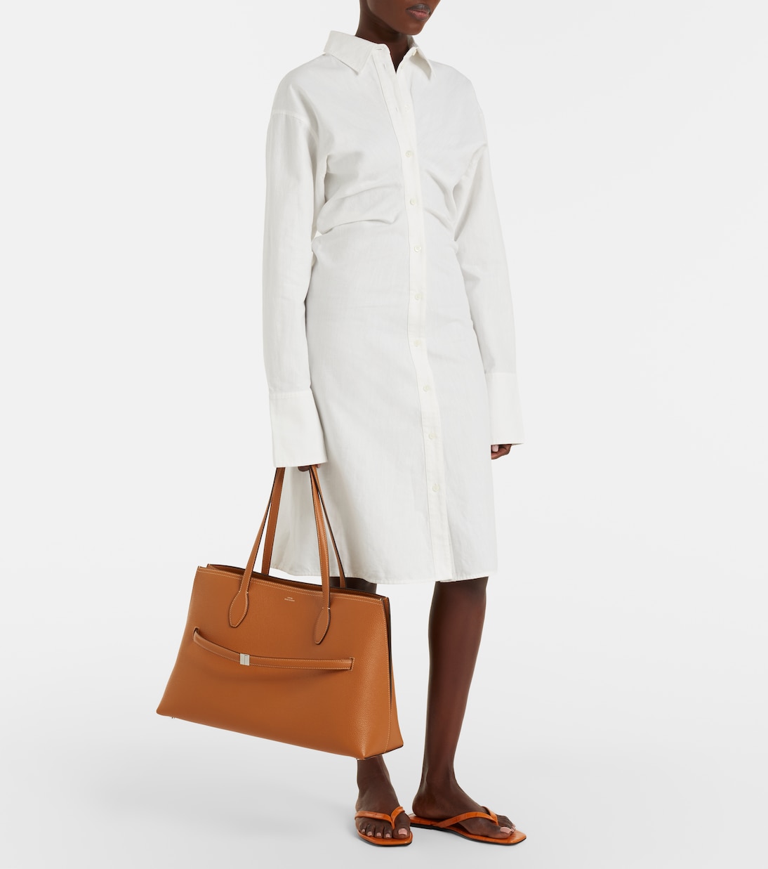 Abito chemisier in cotone e lino | Toteme