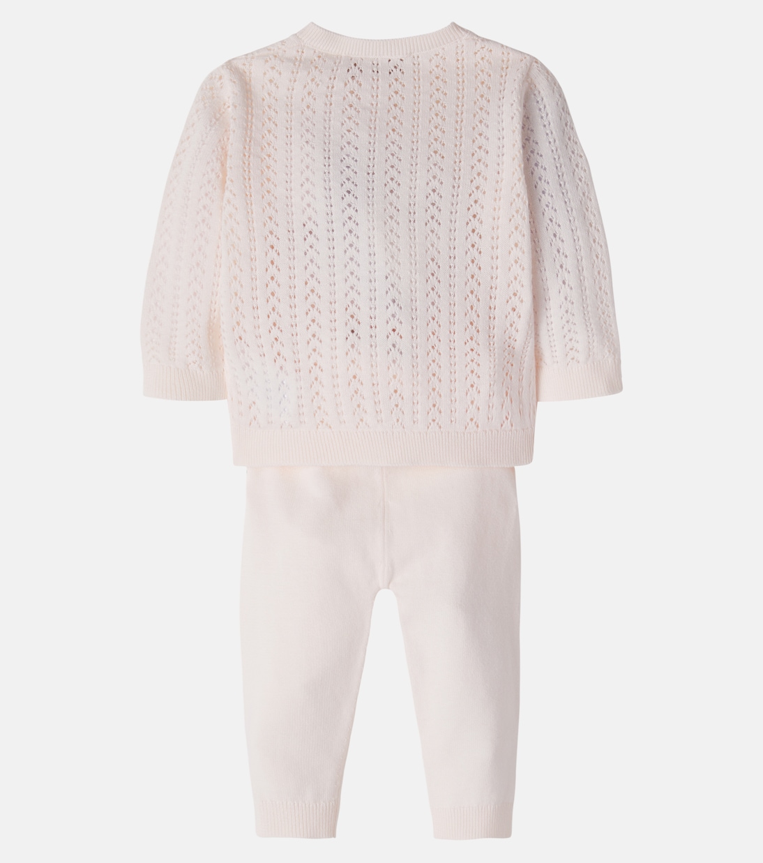 طقم لمولودة جديدة من كارديغان وبنطلون من القطن Laelou  | Bonpoint