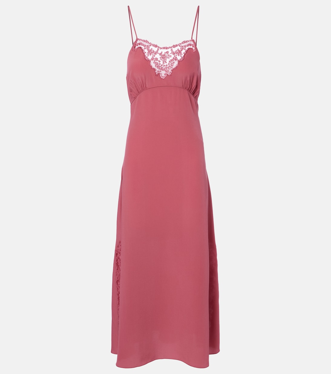 Abito sottoveste in seta con pizzo | Chloé