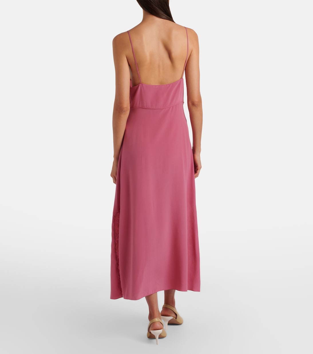 Abito sottoveste in seta con pizzo | Chloé